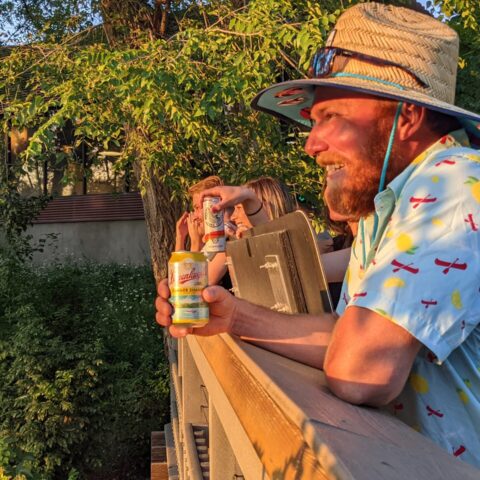 Zoo Brew guests sunset