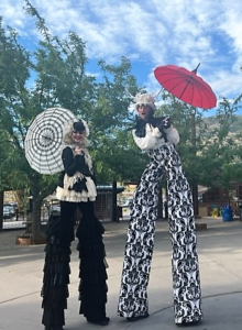 stilt walkers