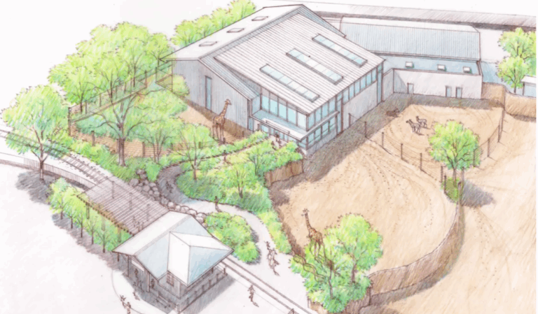 Utah's Hogle Zoo Hoofstock barn concept art