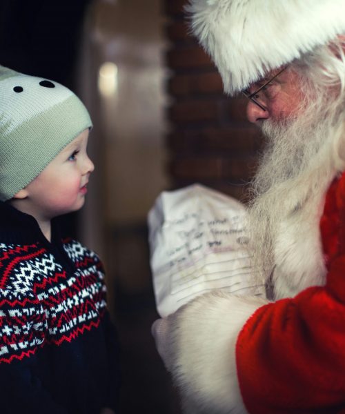 Santa and zoo guest